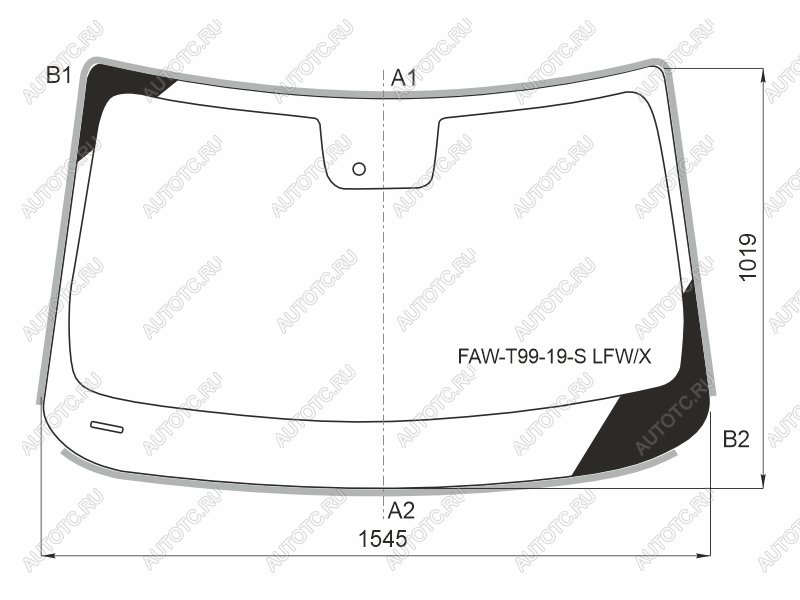 11 999 р. Стекло лобовое (Датчик дождя Молдинг) FAW Bestune T99 19- XYG FAW-T99-19-S LFW/X  с доставкой в г. Воронеж