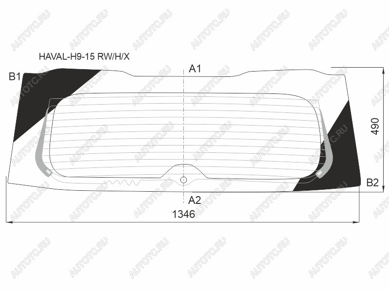 7 999 р. Стекло заднее (Цвет зеленый Обогрев) Haval H9 15-24 XYG HAVAL-H9-15 RW/H/X  с доставкой в г. Воронеж