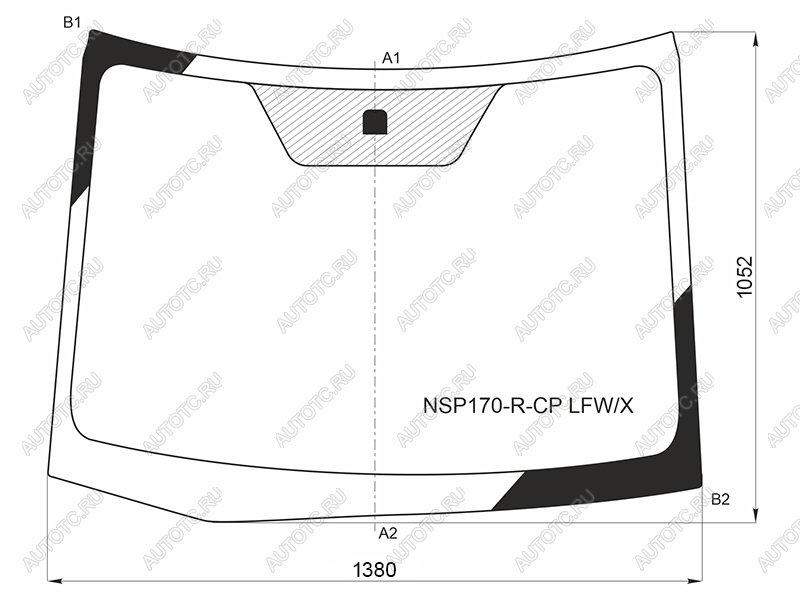 10 649 р. Стекло лобовое Toyota Sienta 15-22 XYG NSP170-R-CP LFW/X  с доставкой в г. Воронеж
