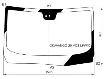 Стекло лобовое (Датчик дождя) Geely Okavango 20- XYG OKAVANGO-20-VCS LFW/X