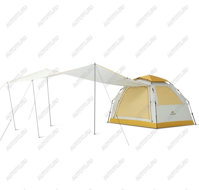 14 249 р. Палатка Naturehike Ango ES60 с тентом 3-местная, быстросборная, желтая  cnk230ws018-tyec  с доставкой в г. Воронеж