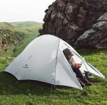 23 449 р. Палатка Naturehike Cloud Up tents UL Si 2-местная, алюминиевый каркас, серая  cnk2450ws017-g2  с доставкой в г. Воронеж. Увеличить фотографию 4