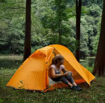 13 249 р. Палатка Naturehike Cycling Si 1-местная, алюминиевый каркас, сверхлегкая, янтарная  nh18a095-d-aye  с доставкой в г. Воронеж. Увеличить фотографию 7
