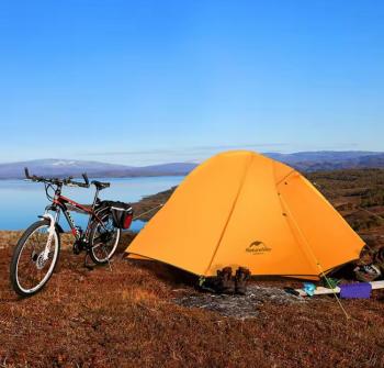 13 249 р. Палатка Naturehike Cycling Si 1-местная, алюминиевый каркас, сверхлегкая, янтарная  nh18a095-d-aye  с доставкой в г. Воронеж. Увеличить фотографию 6