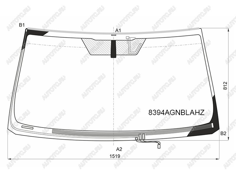 8 199 р. Стекло лобовое (Обогрев щеток Антенна Молдинг) Toyota Land Cruiser Prado (J150) 09-17 FUYAO 8394AGNBLAHZ  с доставкой в г. Воронеж