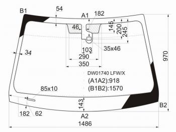 Стекло лобовое (Датчик дождя) Cadillac CTS 07-15 XYG DW01740 LFW/X