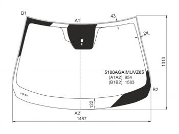 Стекло лобовое (Датчик дождя Проекция Молдинг) Mazda 6 17- FUYAO 5180AGAIMUVZ65