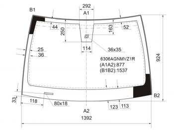 Стекло лобовое (Датчик дождя Молдинг) Opel Astra 04-13  Astra GTC 04-11 FUYAO 6306AGNMVZ1R