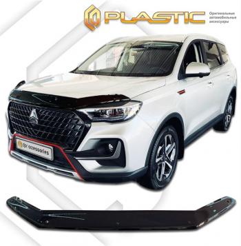 1 999 р. Дефлектор капота CA-Plastiс  VGV U75 Plus 2021 (2021-2025) (серия Classic черный)  с доставкой в г. Воронеж. Увеличить фотографию 2