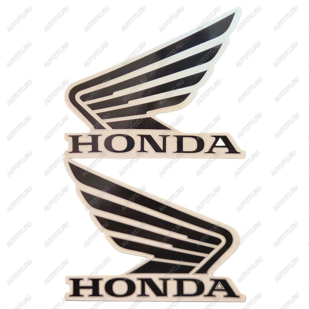 499 р. Наклейка на бак Honda черно-серебряная  пм-00032065  с доставкой в г. Воронеж