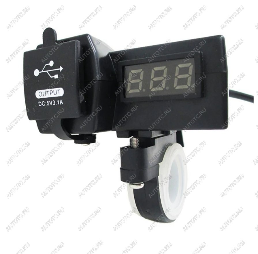 1 179 р. Зарядное устройство на руль UZB-Вольтметр 12v  пм-00030377  с доставкой в г. Воронеж