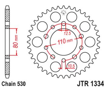 Звезда цепного привода JTR1334 41  jtr1334.41