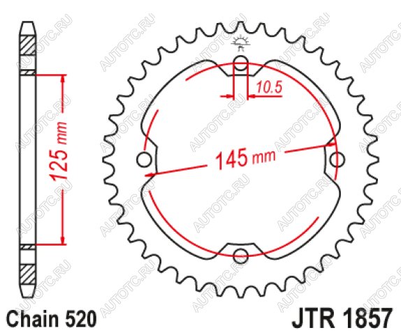 2 599 р. Звезда цепного привода JTR1857 38  jtr1857.38  с доставкой в г. Воронеж