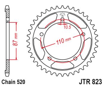 Звезда цепного привода JTR823 49  jtr823.49
