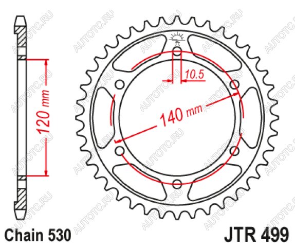 4 099 р. Звезда цепного привода JTR499 48  jtr499.48  с доставкой в г. Воронеж