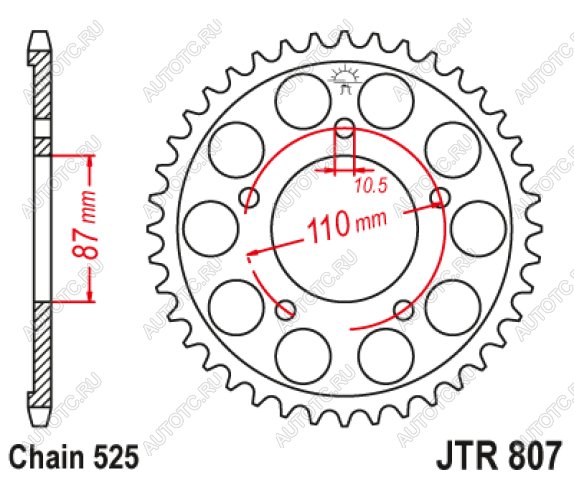 3 499 р. Звезда цепного привода JTR807 45  jtr807.45  с доставкой в г. Воронеж