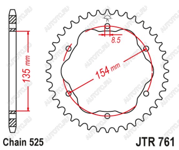 3 399 р. Звезда цепного привода JTR761 38  jtr761.38  с доставкой в г. Воронеж