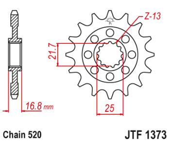 Звезда цепного привода JTF1373.17  jtf1373.17