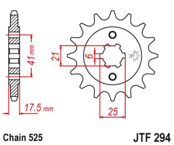 Звезда цепного привода JTF294 15  jtf294.15