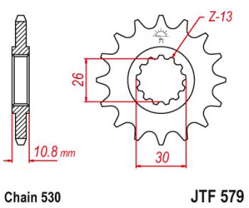 Звезда цепного привода JTF579 18  jtf579.18