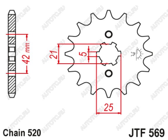 999 р. Звезда цепного привода JTF569 12  jtf569.12  с доставкой в г. Воронеж