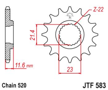 Звезда цепного привода JTF583 13  jtf583.13