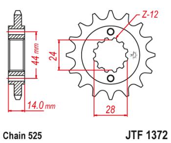 Звезда цепного привода JTF1372 17  jtf1372.17