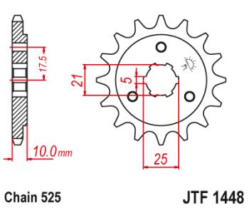 Звезда цепного привода JTF1448 13  jtf1448.13