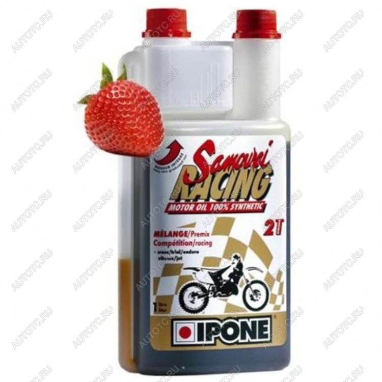 2 199 р. Масло Ipone SAMOURAI RACING 2T Клубничный 1л.  пм-00018362  с доставкой в г. Воронеж