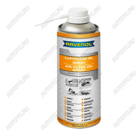 2 169 р. Смазка воздушного фильтра RAVENOL Air Filter Oil-Spray (0,4л)  1360301-400-05-000  с доставкой в г. Воронеж