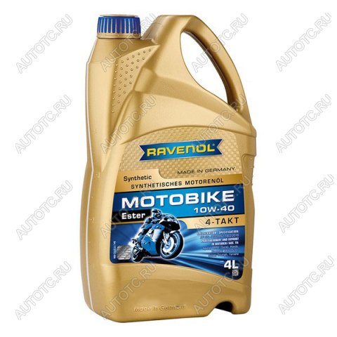 7 999 р. Моторное масло RAVENOL Motobike 4-T Ester 10W-40 (4л)  1172112-004-01-999  с доставкой в г. Воронеж
