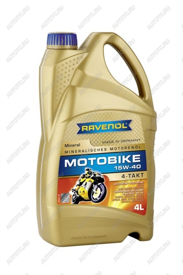 6 949 р. Моторное масло RAVENOL Motobike 4-T Mineral 15W-40 (4л)  1173121-004-01-999  с доставкой в г. Воронеж