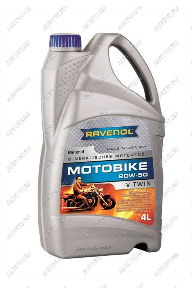 6 999 р. Моторное масло RAVENOL Motobike 4-T V-TWIN Mineral 20W-50 (4л)  1173105-004-01-999  с доставкой в г. Воронеж