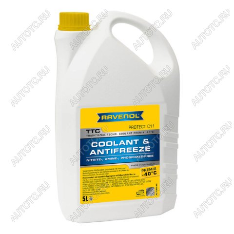 2 599 р. Антифриз RAVENOL TTC Protect C11 Premix (5л)  1410105-005-01-999  с доставкой в г. Воронеж