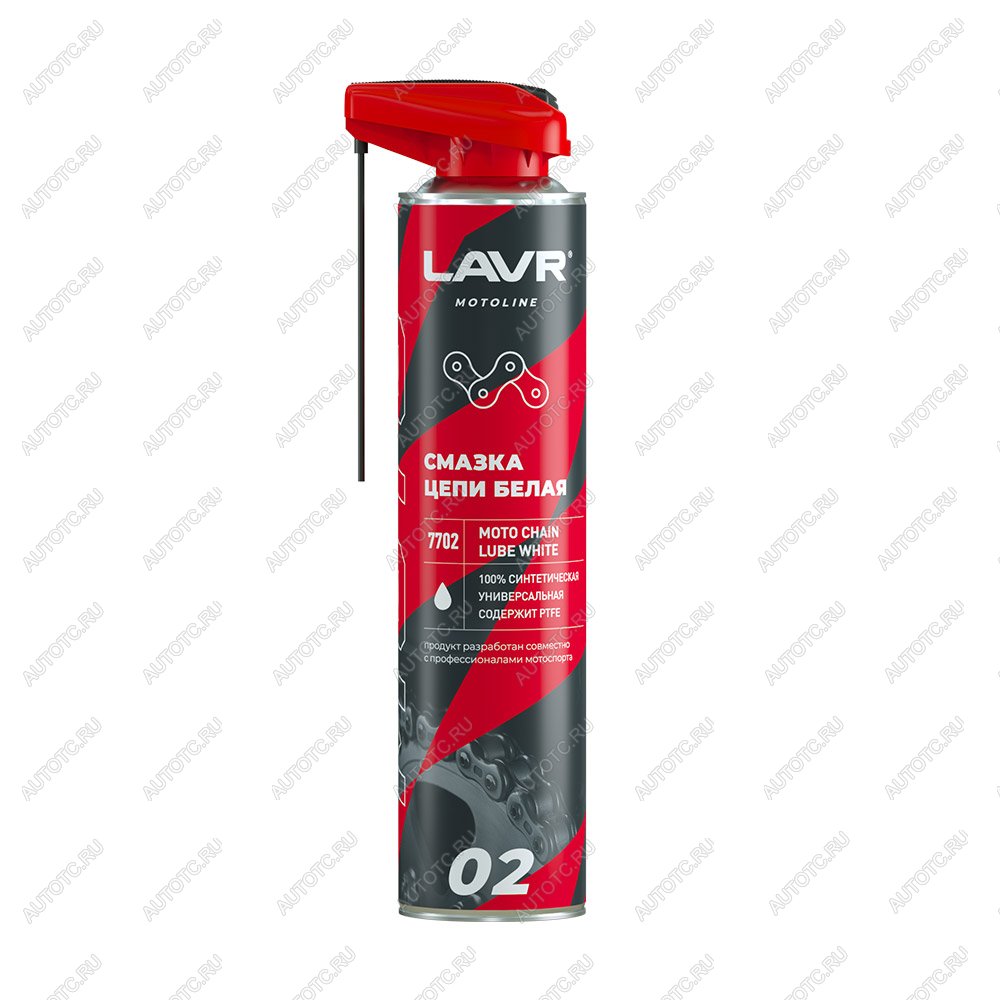 969 р. Смазка цепи LAVR MOTO Дорожная Белая 0,52л  ln7702  с доставкой в г. Воронеж