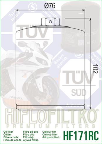 1 099 р. Масляный Фильтр HIFLO HF171BRC  hf171brc  с доставкой в г. Воронеж. Увеличить фотографию 2