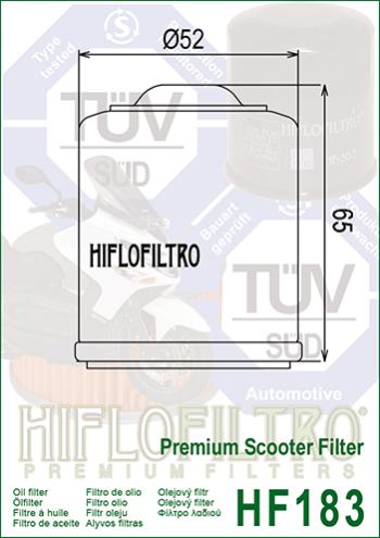 529 р. Масляный Фильтр HIFLO HF183  hf183  с доставкой в г. Воронеж. Увеличить фотографию 2