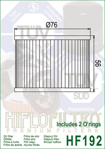 579 р. Масляный Фильтр HIFLO HF192  hf192  с доставкой в г. Воронеж. Увеличить фотографию 2