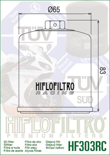 1 059 р. Масляный Фильтр HIFLO HF303RC  hf303rc  с доставкой в г. Воронеж. Увеличить фотографию 2