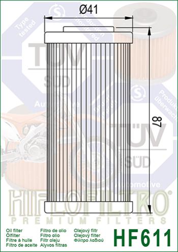 599 р. Масляный Фильтр HIFLO HF611  hf611  с доставкой в г. Воронеж. Увеличить фотографию 2