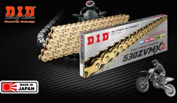 Цепь DID 530ZVMX2 G&G X-Ring 106 звеньев Золотая  530zvmx2gg106