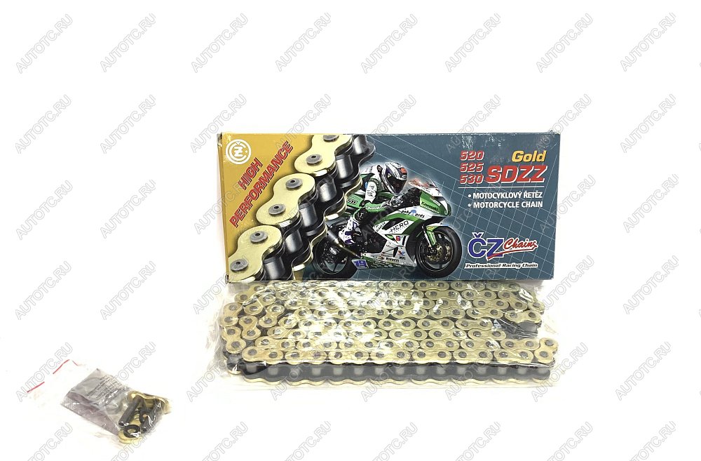 17 999 р. Цепь привода CZ Chains 520 SDZZ Gold X-Ring - 116 Усиленная  520sdzz-116  с доставкой в г. Воронеж
