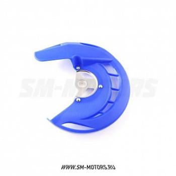 Защита перед. торм. диска Yamaha YZ250 04-13 YZF250450 04-13 WRF250450 04-13 SM-PARTS синяя  010263-185-5895
