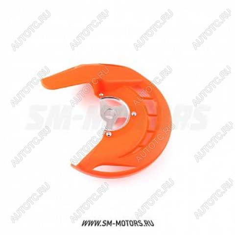 2 299 р. Защита переднего тормозного диска KTM EXCEXCFSXSXF 03-15  SM-PARTS оранжевая  010263-185-7827  с доставкой в г. Воронеж