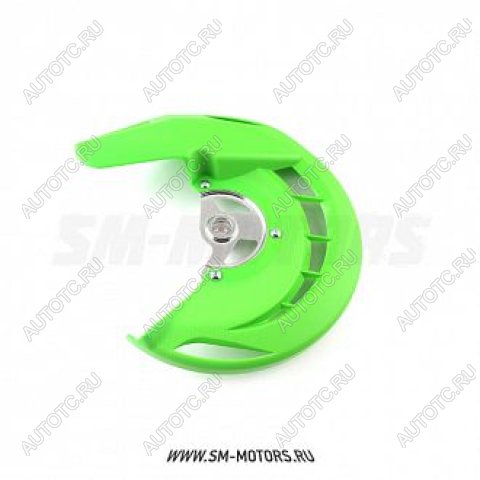 2 899 р. Защита переднего тормозного диска Kawasaki KX250F450F 06-15, KLX450 08-15  SM-PARTS зеленая  010263-185-6476  с доставкой в г. Воронеж