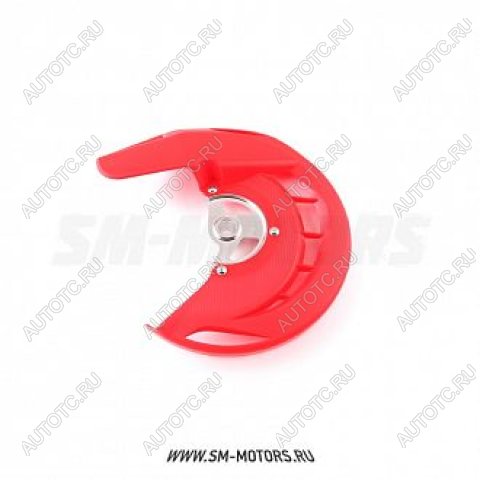 2 899 р. Защита переднего тормозного диска Honda CR125250 04-07 CRF250450250X450X 04-15  SM-PARTS красная  010263-185-6145  с доставкой в г. Воронеж