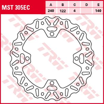 Тормозной диск TRW MST305EC  mst305ec