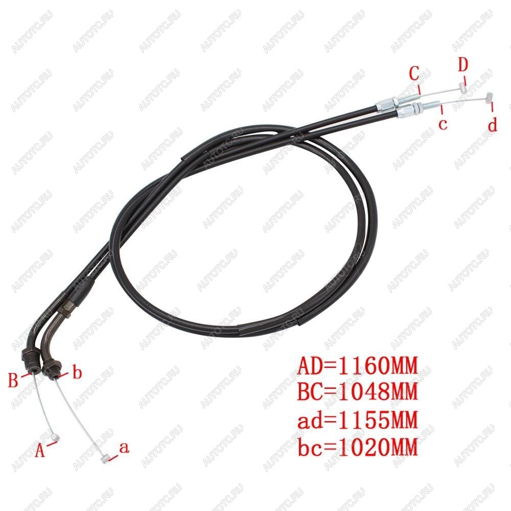 1 599 р. Тросик газа для мотоцикла Honda Steed 400600, VT750VT400, VF250VF750  пм-00023989  с доставкой в г. Воронеж