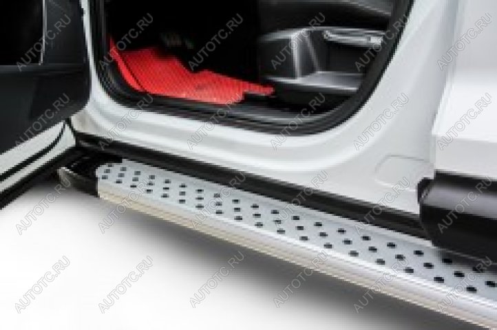 21 849 р. Пороги алюминиевые (F-SPORT) Standart SLITKOFF Lexus NX200T Z10 (2014-2017) (Silver)  с доставкой в г. Воронеж