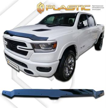 2 369 р. Дефлектор капота CA-Plastiс  RAM 1500TRX  DT (2019-2024) Crew Cab Short Box (серия Classic черный)  с доставкой в г. Воронеж. Увеличить фотографию 2